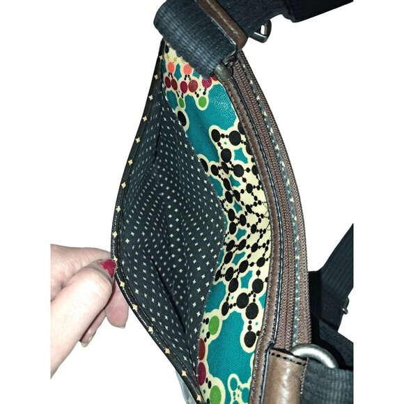 FOSSIL Key-Per Crossbody Bag ZB5320 Multicolor Adjustable Strap Pockets - Picture 4 of 8